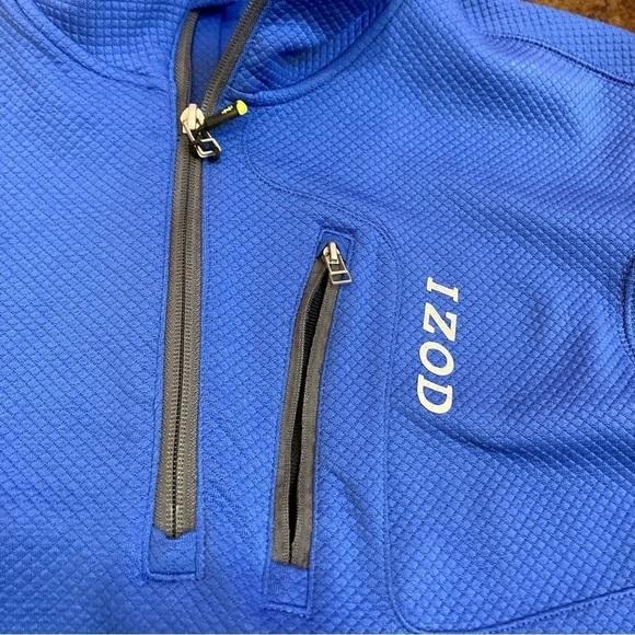 Mens Izod Perform X Pique 1/4 zip pullover - Picture 2 of 7